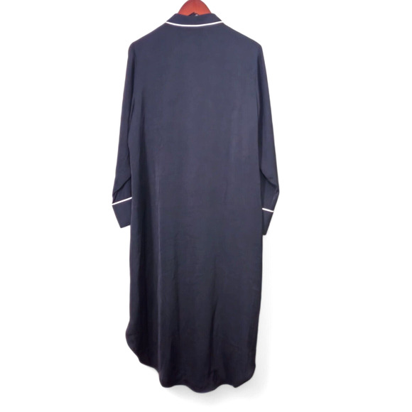 Chico’s Black Label Shirt Dress Medium Dark Romantic Minimalism Black - Picture 3 of 9